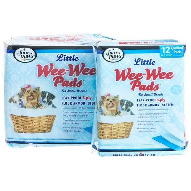 Four Paws Wee-Wee Puppy Housebreaking Pads for Little Dogs (One Package - 28 count)