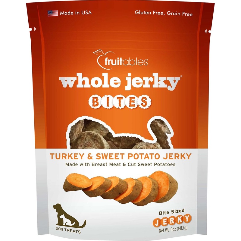 Fruitables Whole Jerky Bites Turkey & Sweet Potato Dog Treats (5 oz)