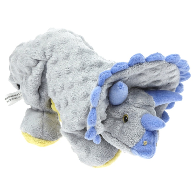 Go Dog Frills the Grey Triceratops Dog Chew Toy