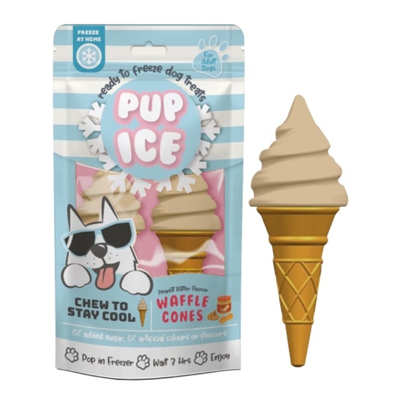 Ethical Pet Spot Waffle Cone Vanilla & Peanut Butter Flavor Dog Treats