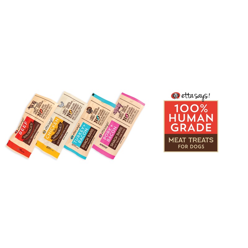Etta Says Turkey + Bacon Snack Bars Meat Treats For Dogs