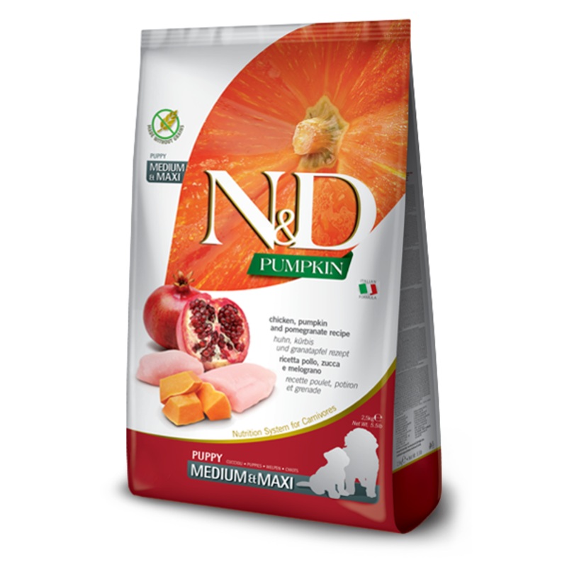 Farmina K9 N&D Pumpkin Chicken & Pom Puppy Med/Maxi