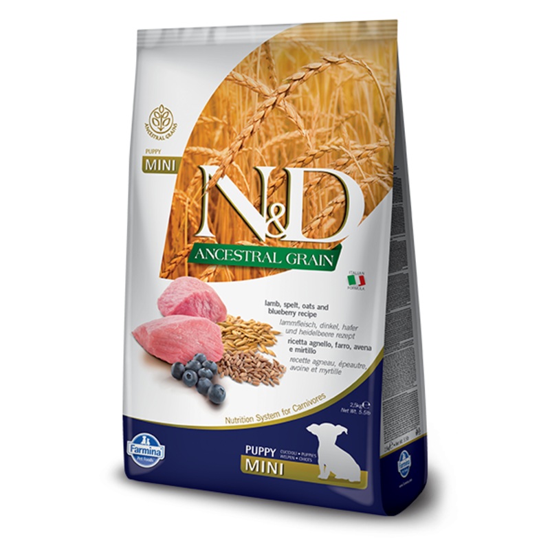Farmina N&D Ancestral Grain Puppy Mini Lamb & Blueberry