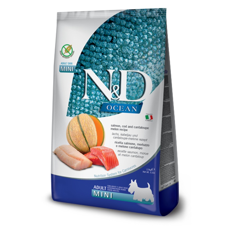 Farmina N&D Ocean Canine Salmon, Cod & Cantaloupe Melon Adult Mini Dog Food