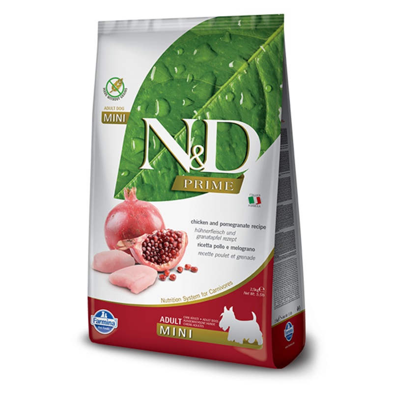 Farmina N&D Prime Formula Mini Chicken & Pomegranate Adult Dog Food