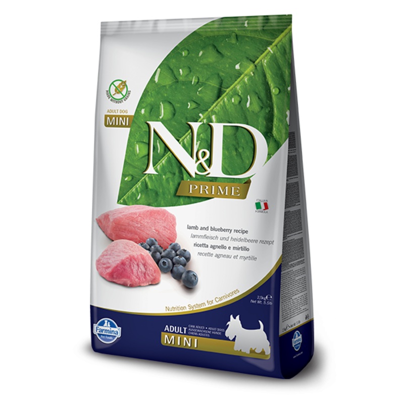 Farmina N&D Prime Formula Mini Lamb & Blueberry Adult Dog Food