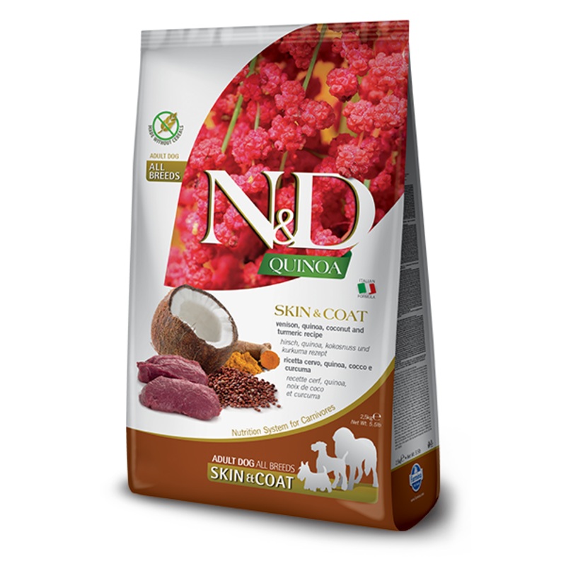 Farmina N&D Quinoa Skin & Coat Venison Adult Dog Food