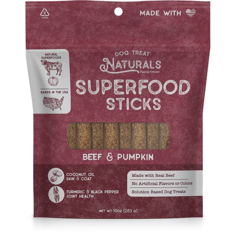 Dog Treat Naturals Beef & Pumpkin Superfood Sticks Dog Treats