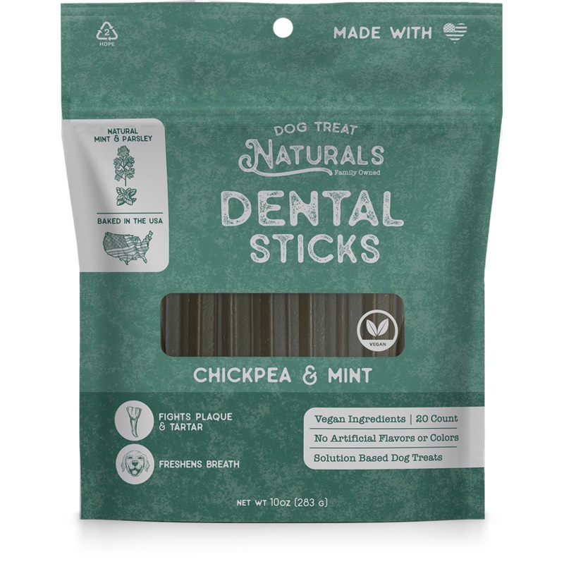 Dog Treat Naturals Chickpea & Mint Dental Sticks Dog Treats