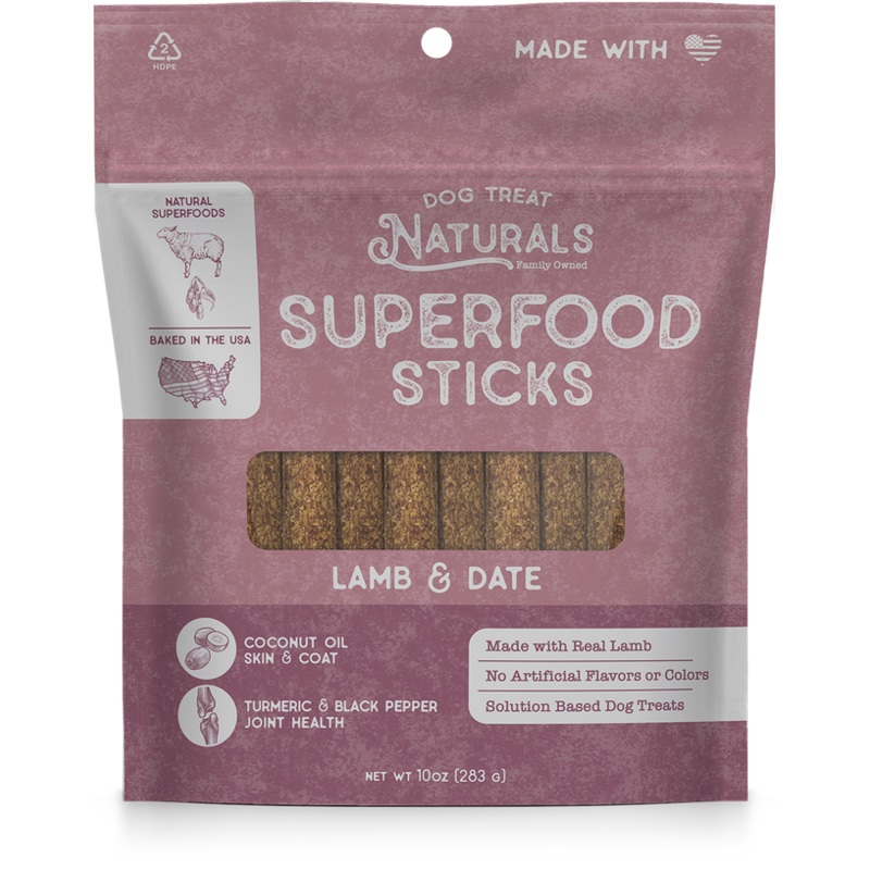 Dog Treat Naturals Lamb & Date Superfood Sticks Dog Treats