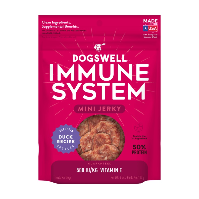 DOGSWELL Immune System Mini Jerky Treats, Duck Recipe