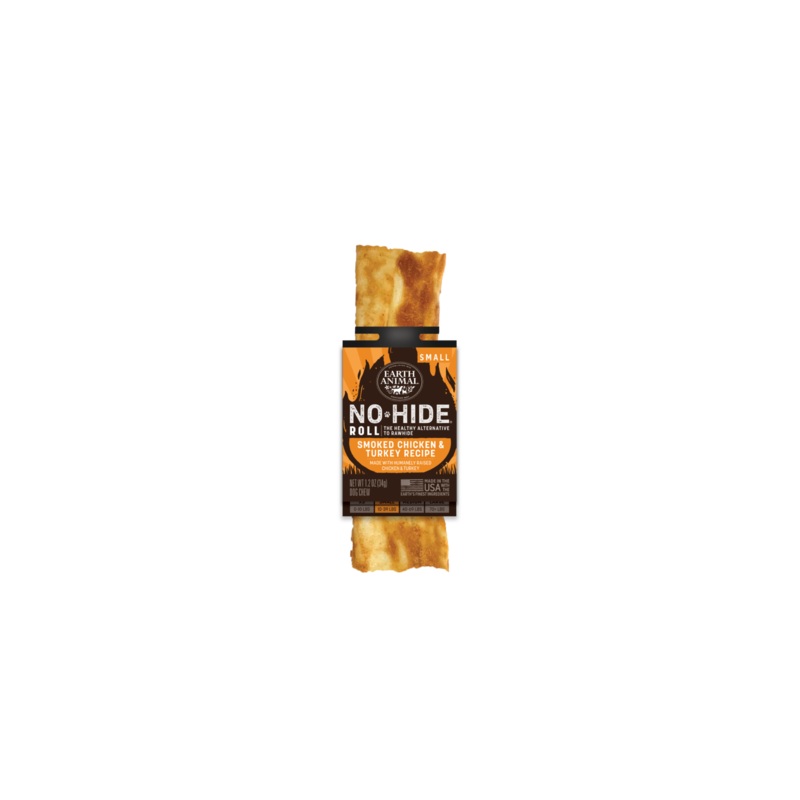 Earth Animal No-Hide Barbeque Collection Smoked Chicken & Turkey Rolls