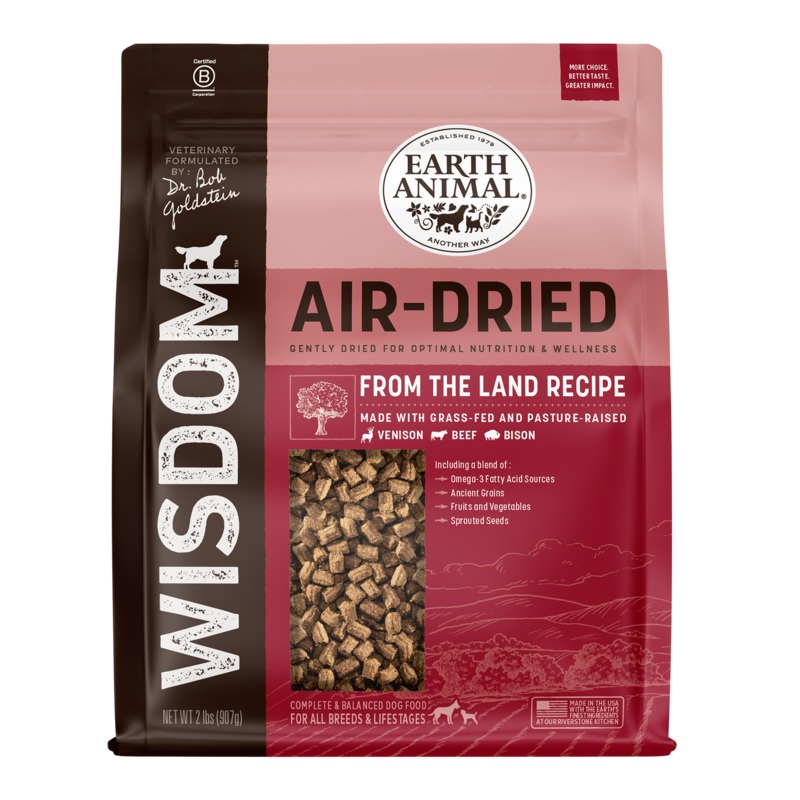 Earth Animal Wisdom Air-Dried From the Land Recipe Dry Dog Food