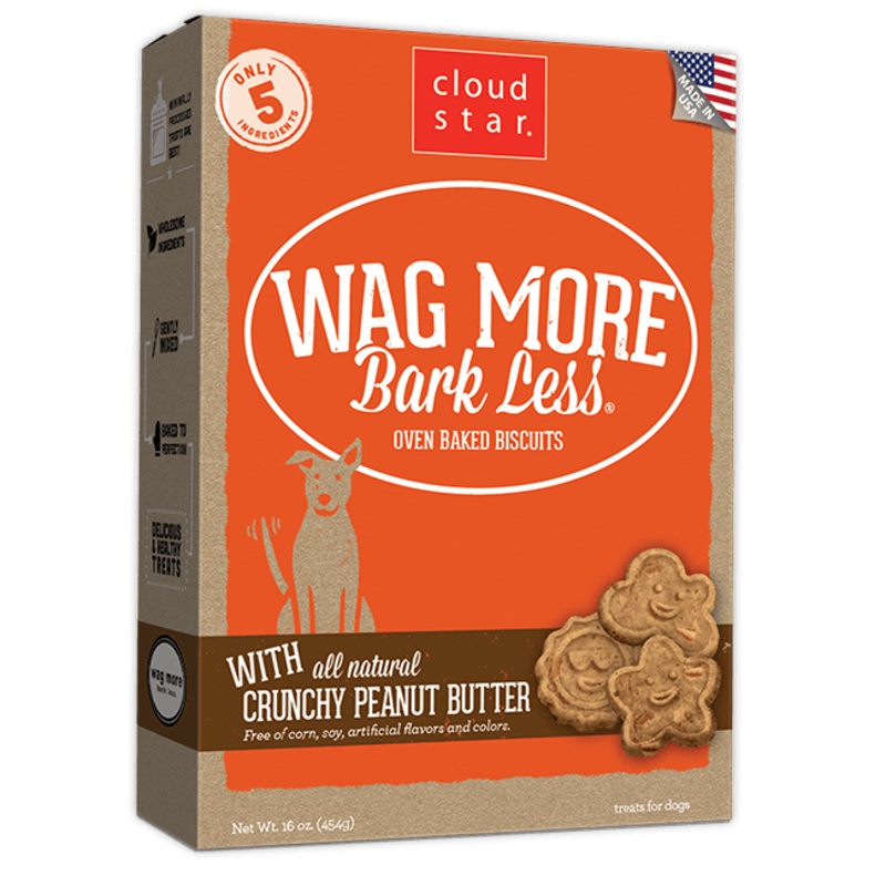 Cloud Star Wag More Bark Less Oven Baked Crunchy Peanut Butter Dog Treats