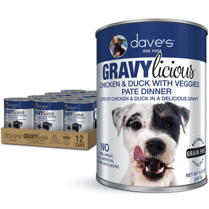 Dave's Pet Food Gravylicious Chicken & Duck with Veggies Pat Dinner For Dogs