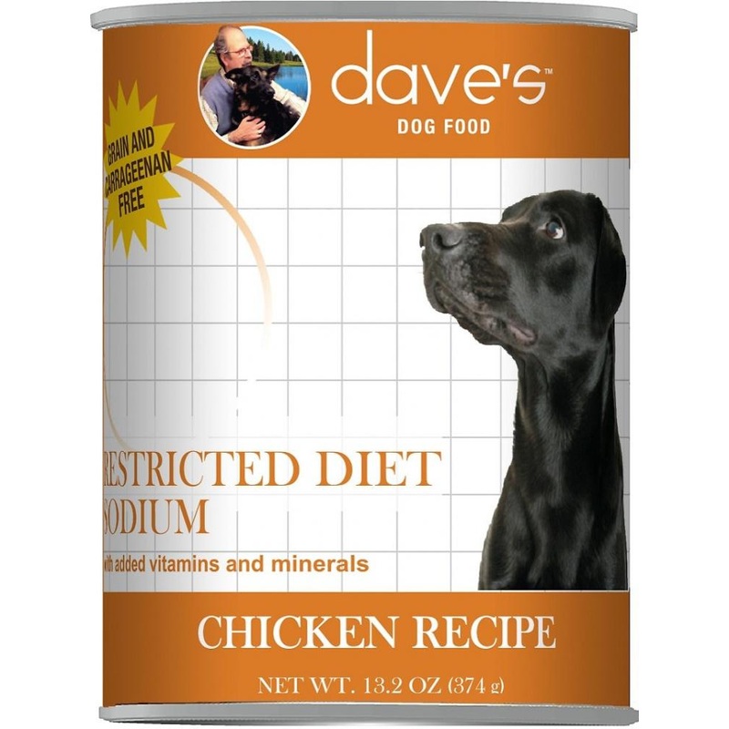 Dave's Restricted Diet Sodium Chicken Recipe Canned Dog Food