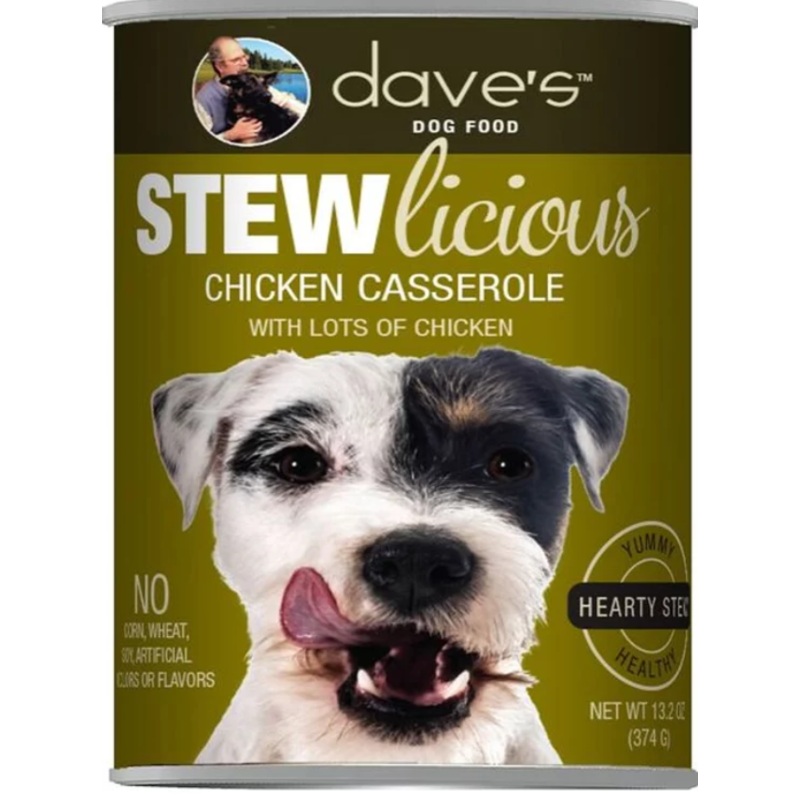 Dave's Stewlicious Chicken Casserole Canned Dog Food (13 oz Single Can)