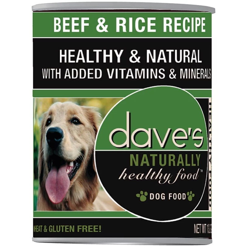 Daves Naturally Healthy Beef & Rice Canned Dog Food
