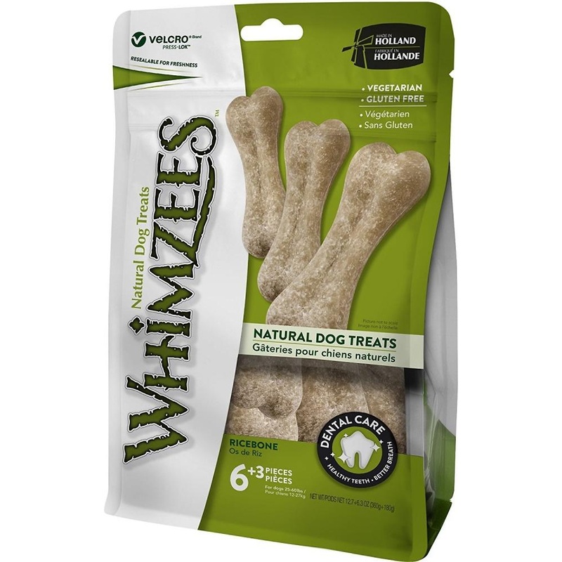 Whimzees Rice Bone Dental Chew Dog Treats