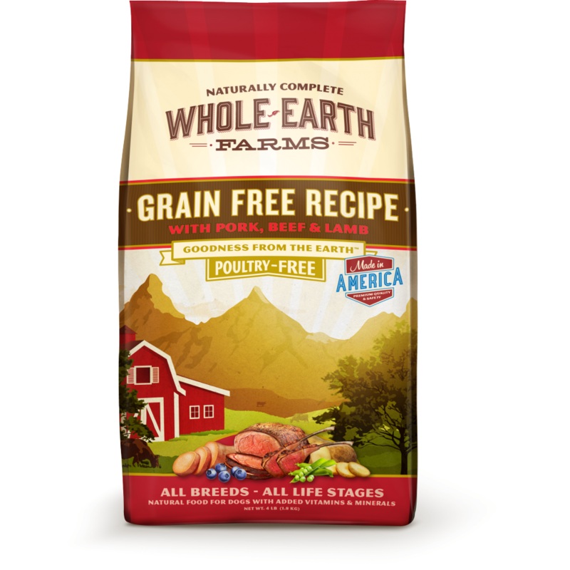 Whole Earth Farms Grain Free Recipe with Pork, Beef and Lamb Dry Dog Food