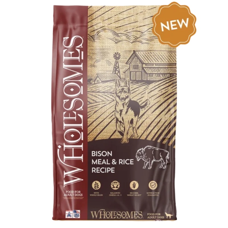 Wholesomes Bison Meal & Rice For Adult Dogs
