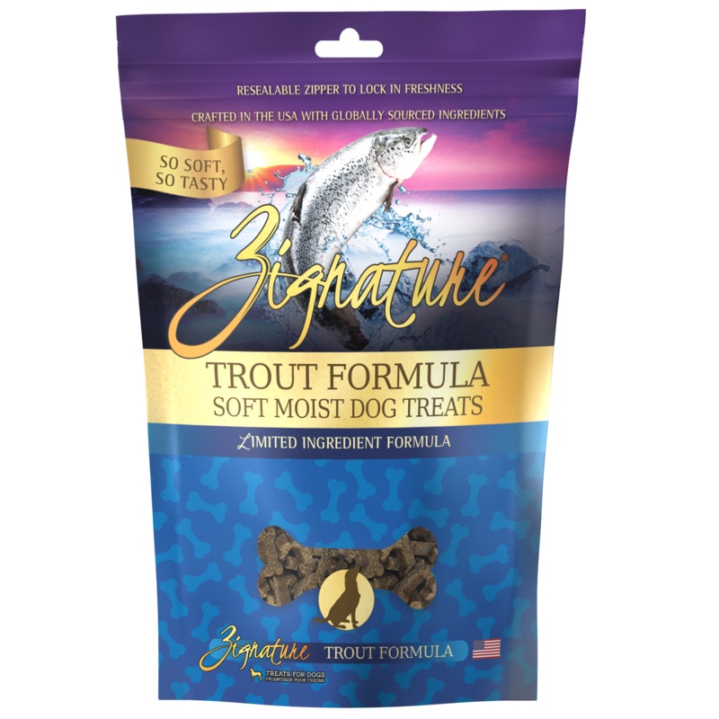 Zignature Trout Formula Soft Moist Treats for Dogs