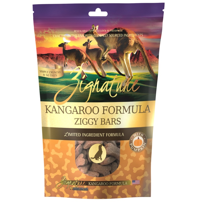 Zignature Ziggy Bars Kangaroo Formula Dog Treats