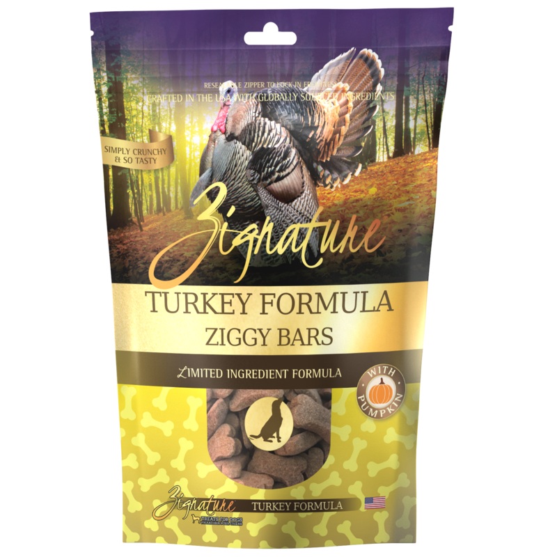 Zignature Ziggy Bars Turkey Formula Dog Treats
