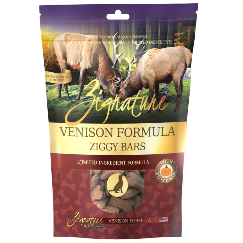 Zignature Ziggy Bars Venison Formula Dog Treats
