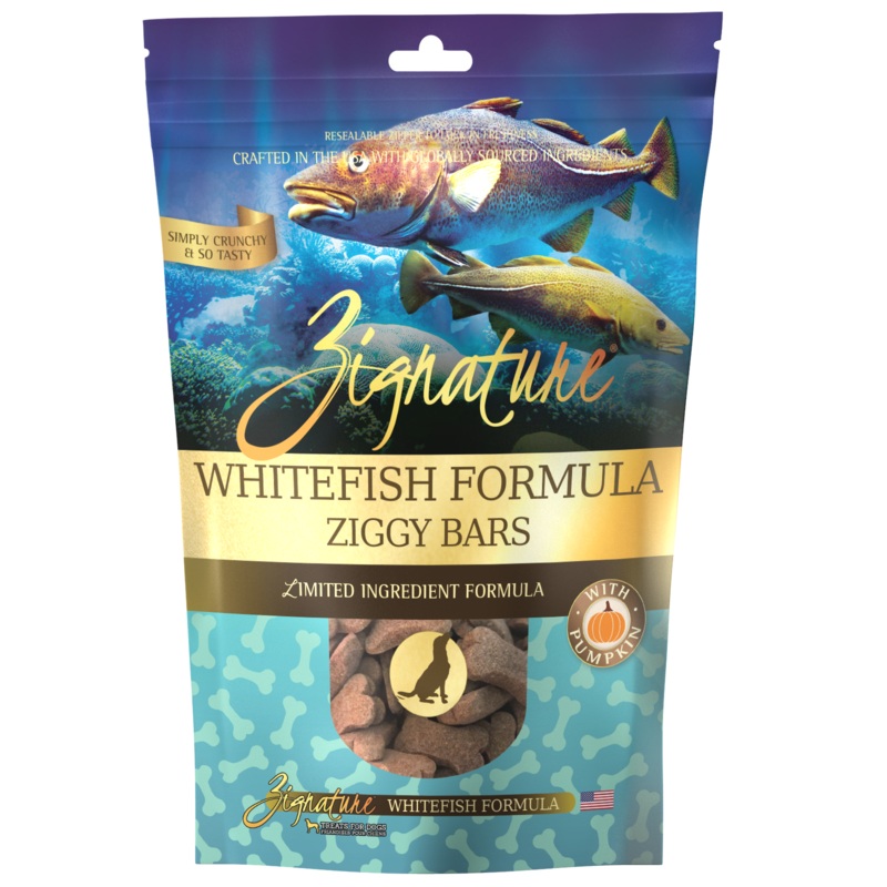 Zignature Ziggy Bars Whitefish Formula Dog Treats