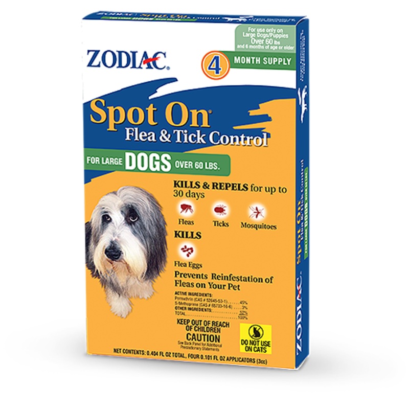 ZODIAC SPOT ON FLEA & TICK CONTROL FOR DOGS AND PUPPIES