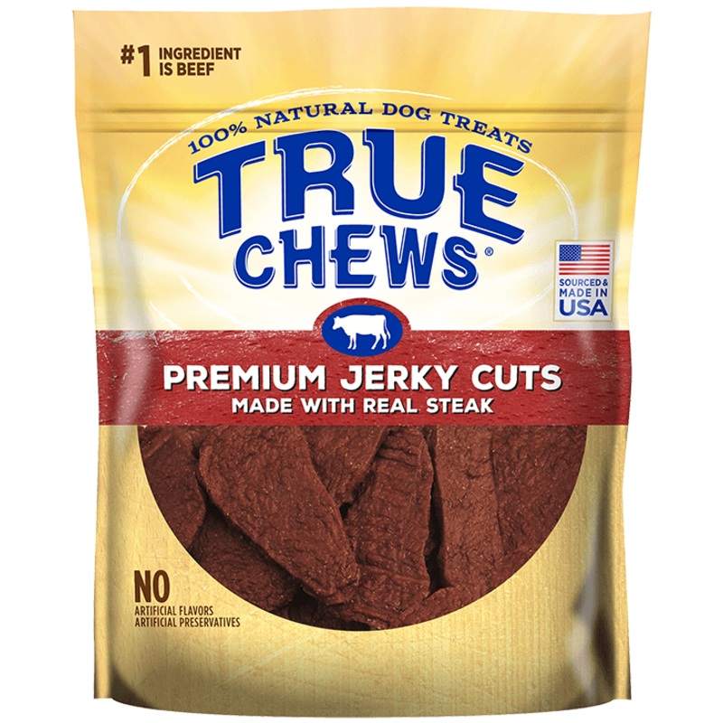 True Chews Premium Jerky Cuts with Real Steak Dog Treats