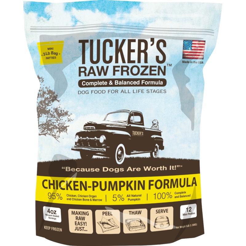Tucker's Chicken-Pumpkin Complete and Balanced Raw Diets for Dogs