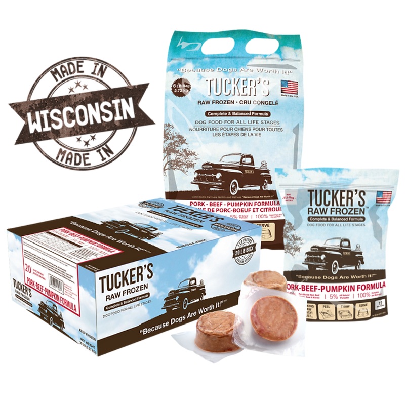 Tucker's Pork-Beef-Pumpkin Raw Frozen Dog Food