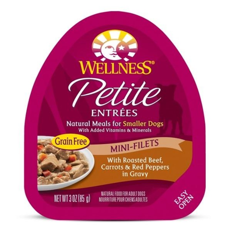 Wellness Petite Entrees Mini-Filets Grain Free Natural Roasted Beef Recipe Wet Dog Food