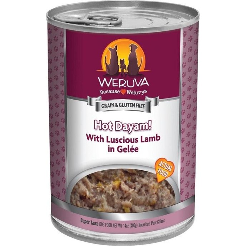 Weruva Hot Dayam! with Luscious Lamb in Gele Canned Dog Food