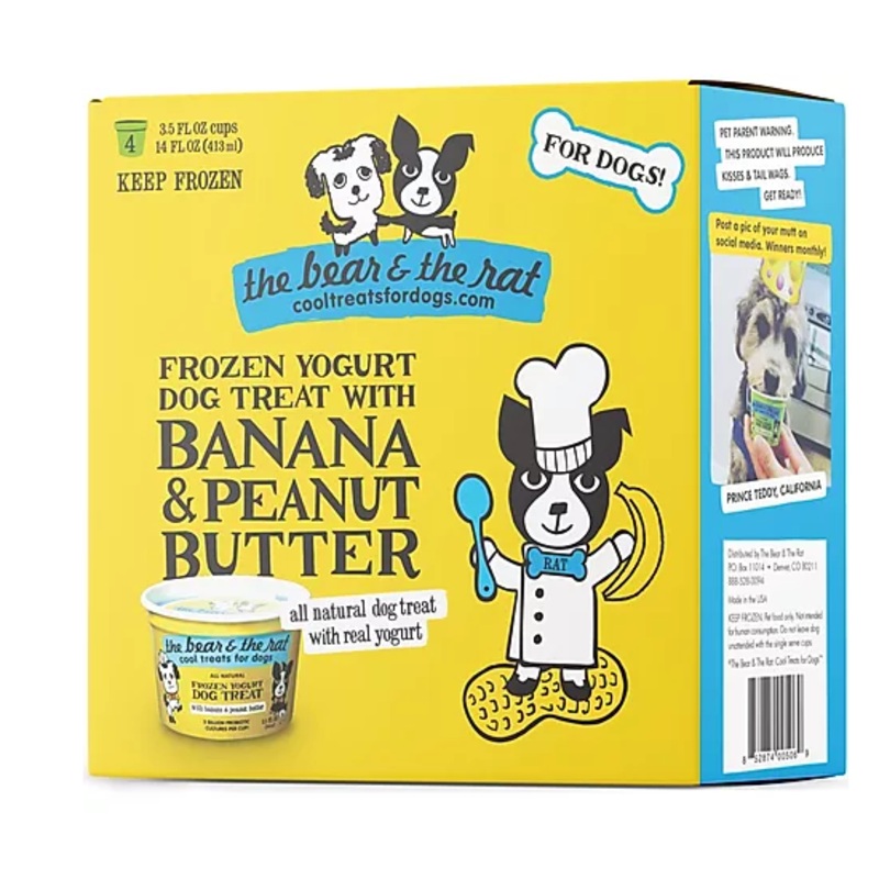 The Bear & The Rat Cool Treats For Dogs Banana & Peanut Butter