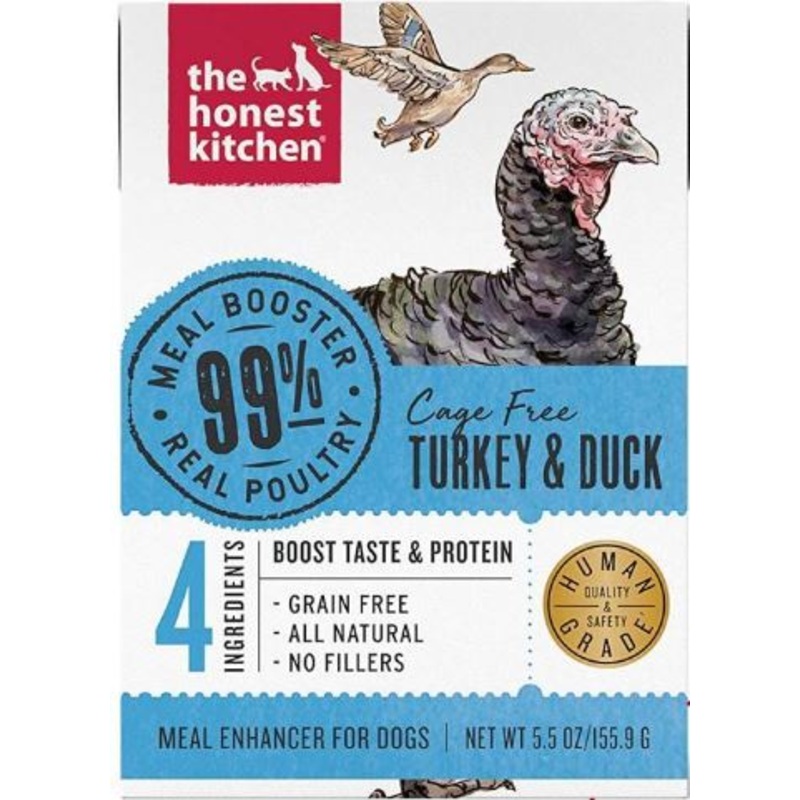 The Honest Kitchen Meal Booster 99% Turkey & Duck Dog Food Topper