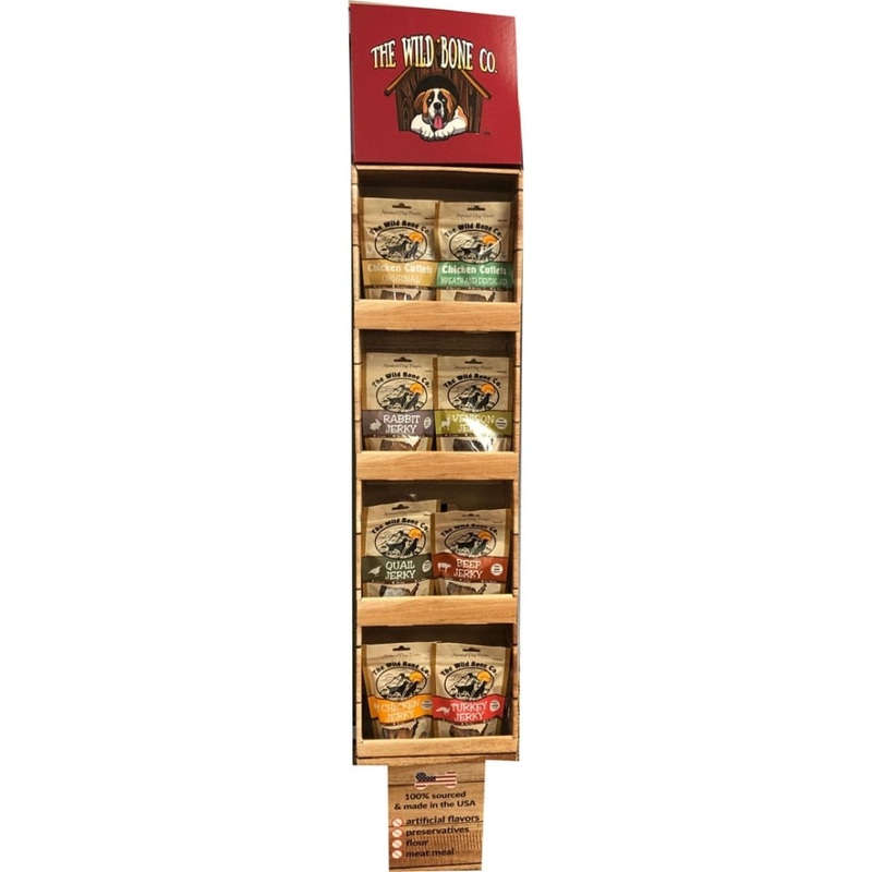 The Wild Bone Company Jerky & Cutlet Dog Treat Display (14-lb)