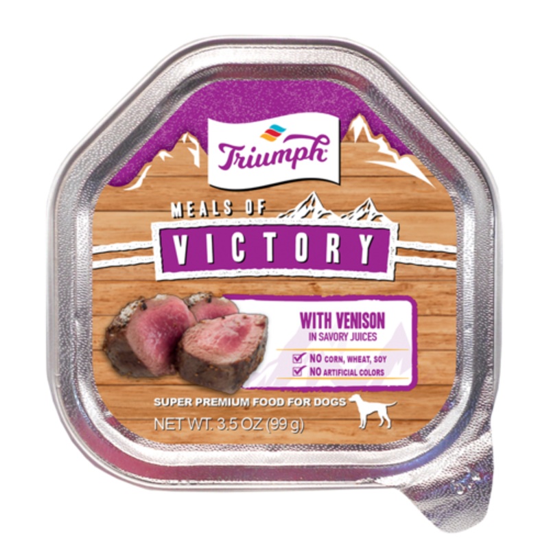 Triumph Meals of Victory with Venison Recipe Wet Dog Food Cups (3.5-oz)
