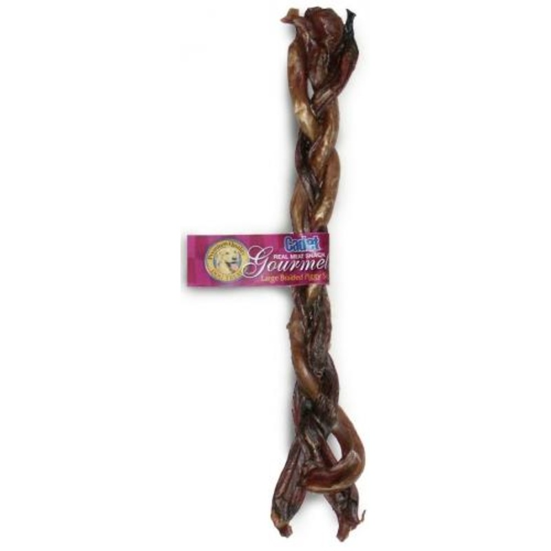 Cadet Large Braided Piggy Stick Dog Treats (8 Inch)