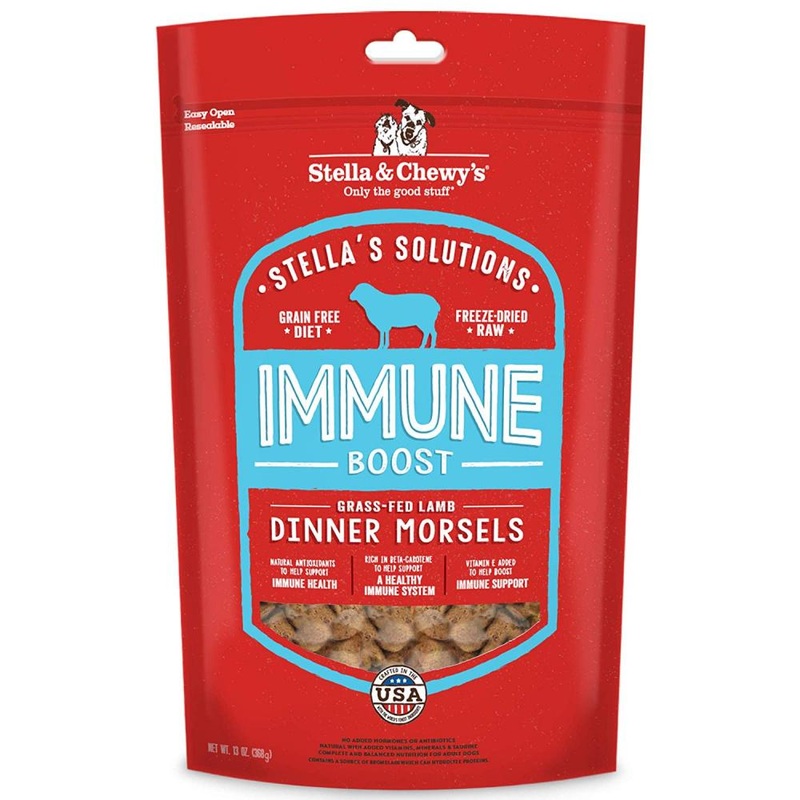 Stella & Chewy's Stella's Solutions for Dogs - Immune Support Grass-Fed Lamb Freeze-Dried Dinner Morsels