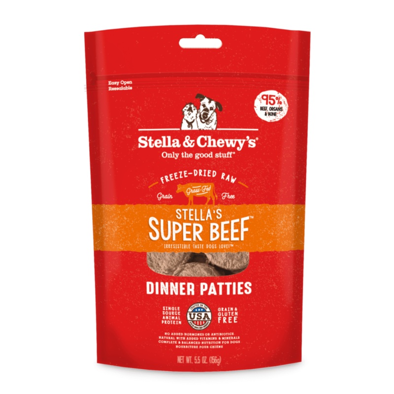 Stella & Chewy's Stella's Super Beef Freeze-Dried Dinner Patties Dog Food