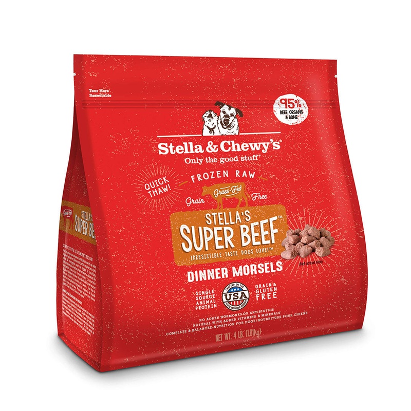 Stellas Super Beef Frozen Raw Dinner Morsels