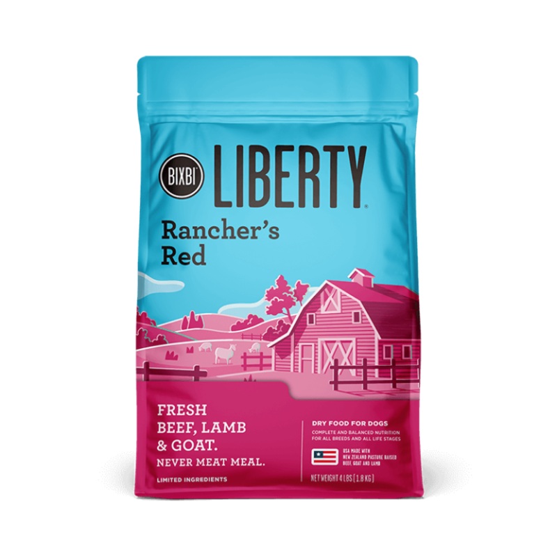 BIXBI Pet Liberty Dry Food for Dogs  Ranchers Red