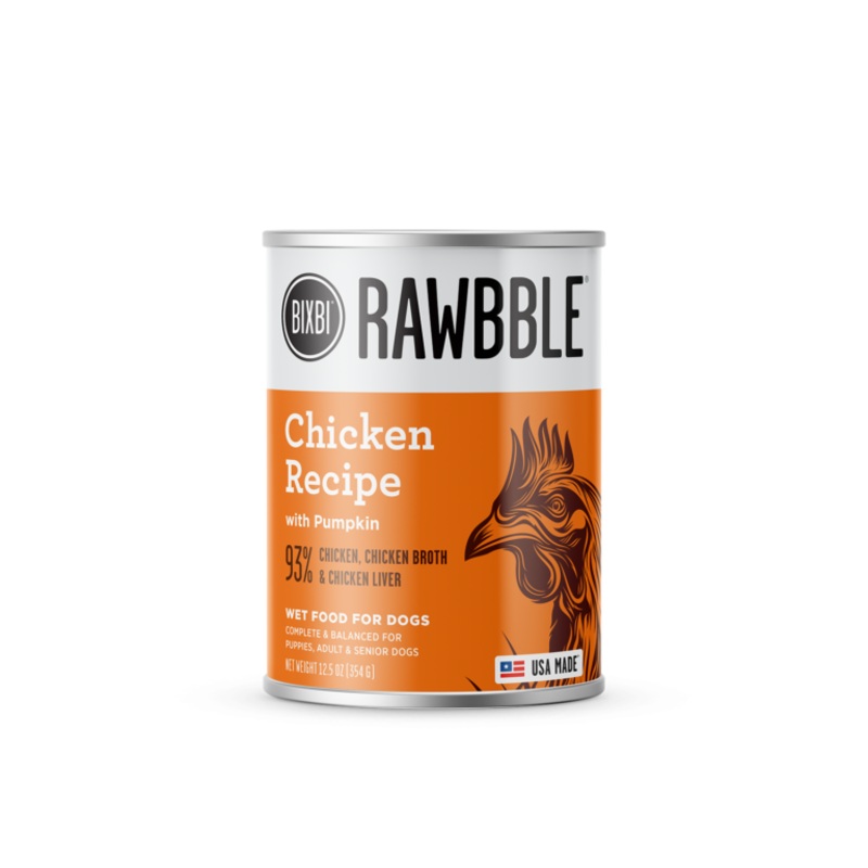 BIXBI Rawbble Wet Food for Dogs  Chicken Pat Recipe