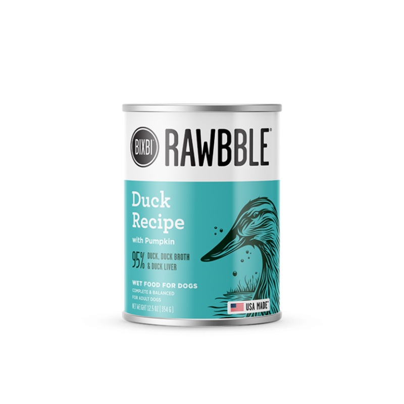 BIXBI Rawbble Wet Food for Dogs  Duck Pat Recipe