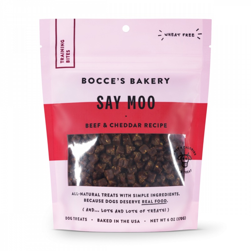 Bocce's Bakery Every Day Say Moooo Training Bites Dog Treats