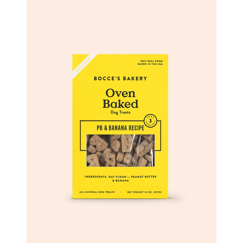 Bocce's Bakery Soft & Chewy Peanut Butter & Banana Recipe Dog Treats