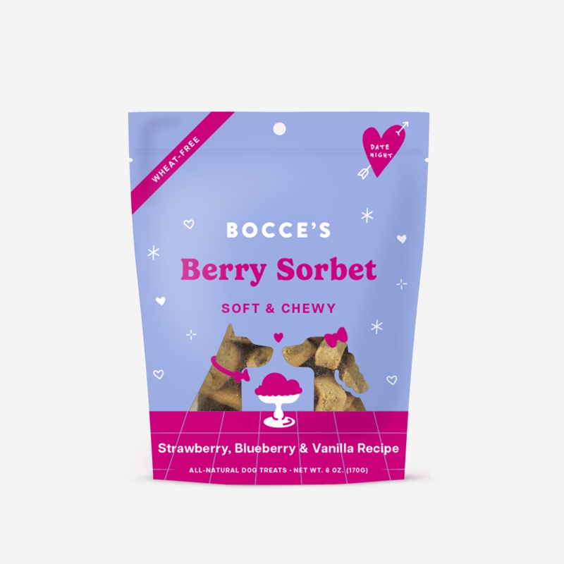 Bocces Bakery Date Night Soft & Chewy Treats Berry Sorbet Dog Treats